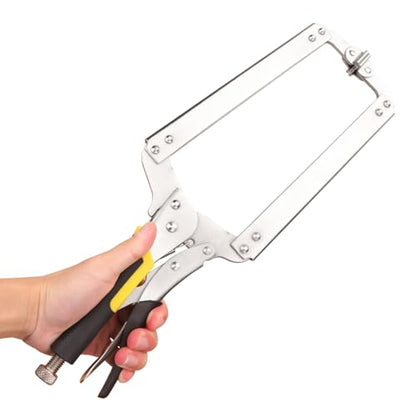 2 Pack 18 Inch C Clamp Locking Pliers with Swivel Pads, 18 Inch Heavy Duty C Clamp Welding Pliers for Woodworking and Home Improvement - size: 2 Pack 18 Inch