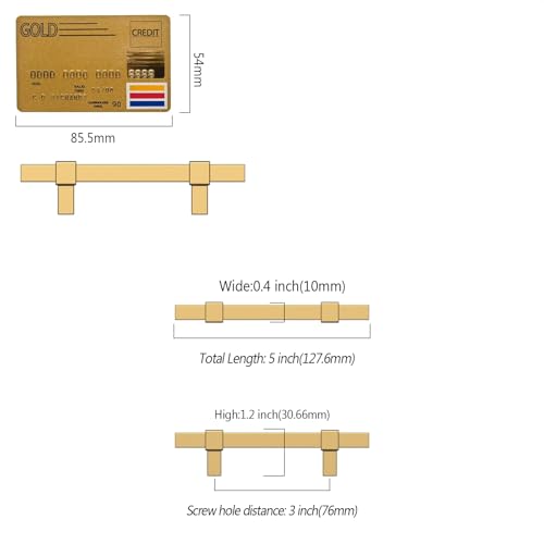 Amerdeco 10 Pack 3 Inch 76mm Champagne Bronze Cabinet Pulls Zinc Alloy Heavy Duty Modern Kitchen Cabinet Handles Drawer Pulls Hardware for Cabinets Cupboard Dresser Wardrobe ZH0087 - color: Champagne Bronze, size: 3"/76mm Hole Center