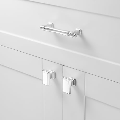 3 Inch Polished Chrome Cabinet Pulls 10 Pack French Style P2501 - color: Polished Chrome, size: 3 Inch Hole Centers