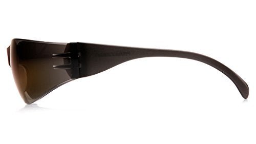 Pyramex Intruder Safety Eyewear Clear Frame Full Foam Padding Clear Anti-Fog Lens - color: Blue Mirror Lens/Blue Mirror Frame, style: Standard