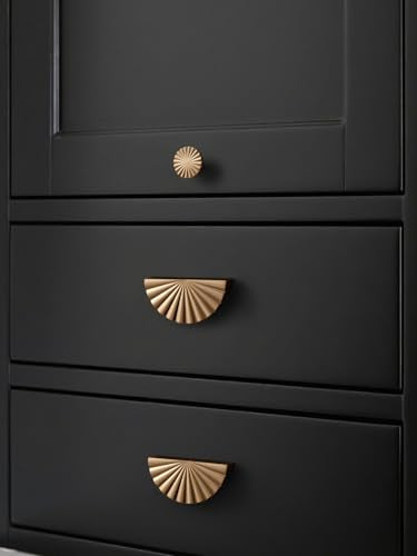 10 Pack Champagne Bronze Cabinet Pulls 3" Hole Center Cup Flat Drawer Pulls Kitchen Cupboard Bathroom Dresser Cabinet Hardware Handles Zinc Alloy - color: Champagne Bronze, size: 3"(76mm) Hole Center