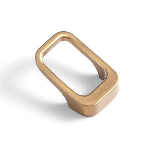 Goo-Ki Champagne Bronze Cabinet pulls with 0.6''(16mm) Hole Center,Modern Zinc Alloy Finger Pulls for Drawer,Wardrobe,Cupboard,6 Pack - color: Champagne Bronze, size: 0.6'' HOLE CENTERS