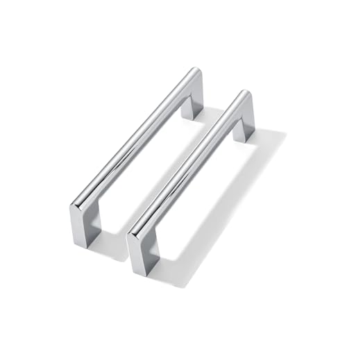 10 Pack 3-1/2 Inch Hole Center Polished Chrome Cabinet pulls Heavy Duty Solid Hardware for bathrooms Dressing Tables cabinets and Kitchen cabinets. - color: Polished Chrome, size: 3-1/2 Inch Hole Center