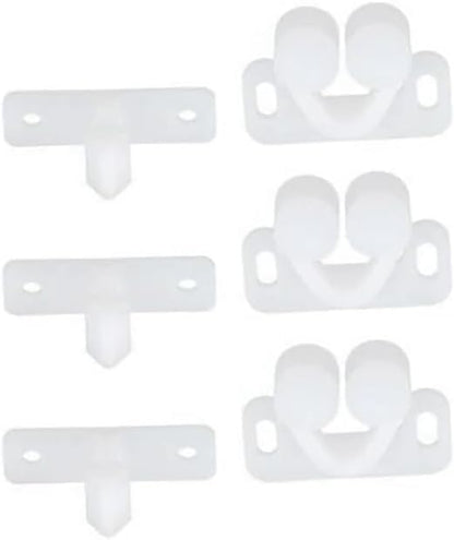 3Pcs Marine Boat Ball Catch Door Cupboard Spring Back Plates Roller Latch Plastic Catches Cabinet Hardware, Cabinet and Furniture Door Catches (White)