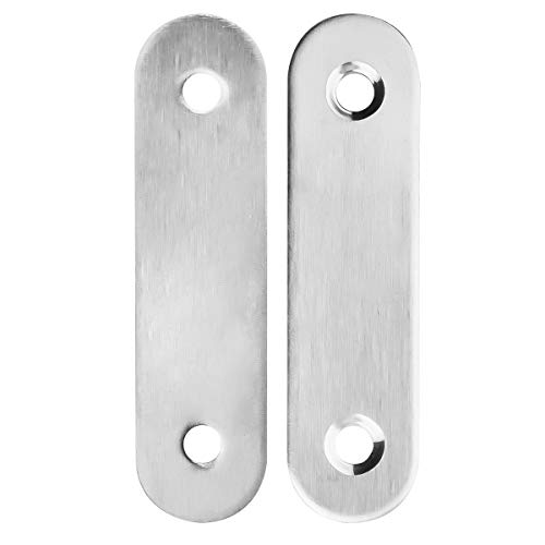 Flat Corner Brace Plates, Pack of 30, Stainless Steel, Silver