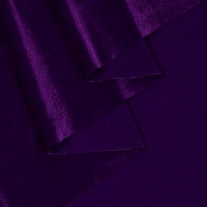 KKJIAF 1 Yard Dark Purple Stretch Velvet Fabric 60" Wide for DIY Crafts - color: Dark Purple, size: 1 Yard