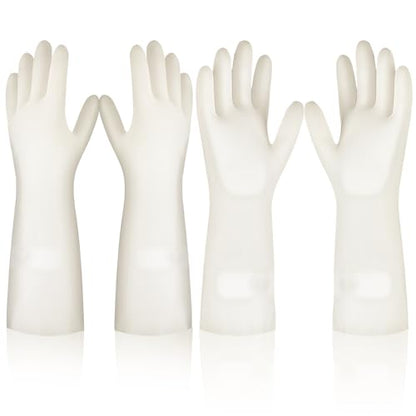 2 Pairs, 15 Inches, Nitrile Cleaning Gloves, Kitchen Dishwashing Gloves, Reusable, Durable, Water-Resistant, And Hypoallergenic (Small) - size: Small