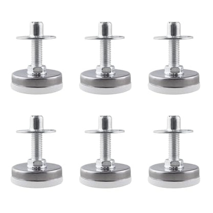 6pcs Adjustable Leg Levelers Furniture Leveling Feet M6 Thread Heavy Duty Couch Table Chair Leveling Feet for Indoor, Outdoors