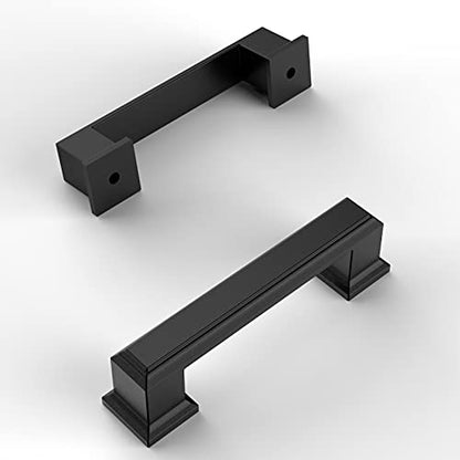 Amerdeco 20 Pack Matte Black Cabinet Pulls 3" - color: Matte Black, size: 3" hole center, style: 20 Pack