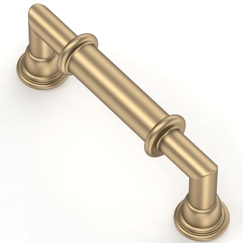 10 Pack Champagne Bronze Cabinet Pulls 3 Inch(76mm) Honey Bronze Kitchen Cupboard Handles Solid Heavy Duty Zinc Alloy Drawer Pulls - color: Champagne Bronze, size: 3" Hole Center