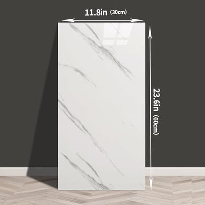 Haimin3D Wall Panels Peel and Stick Marble Look Tile Backsplash, 20 Pack - color: White-JSB