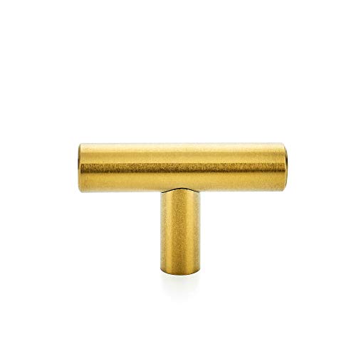 Ravinte Gold Cabinet Pulls, Stainless Steel, 2 Inch, 30 Pack - color: Brushed Brass
