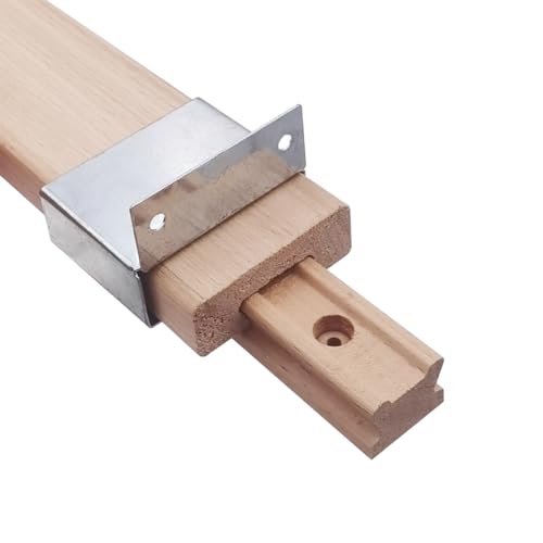 Wooden Drawer Slides 16 Inches Classic Wood Center Guide Track with Slide Glides (1 pcs) - size: 1 Piece