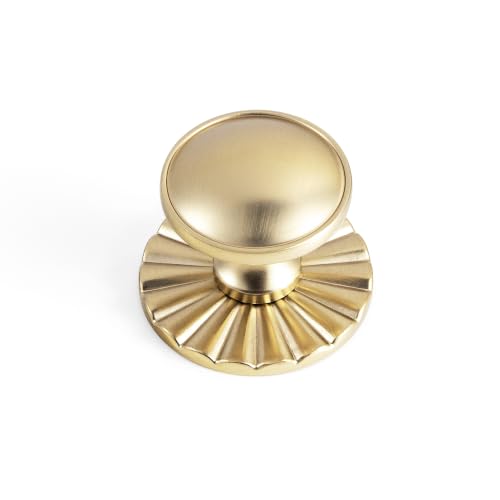 6Pack Champagne Bronze Cabinet Knobs with Backplate Drawer knobs - color: Champagne Bronze, style: Daisy