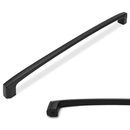 10 Pack 12.6 Inch Matte Black Kitchen Cabinet Handles - color: Matte Black, size: 12-3/5" Hole Center（320mm）