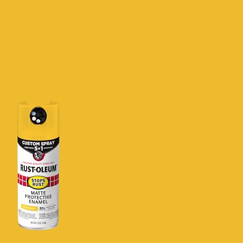 Rust-Oleum Stops Rust 5-in-1 Spray Paint, Matte Roasted Squash Yellow - color: Matte Roasted Squash Yellow, size: 12 Ounce (Pack of 1)