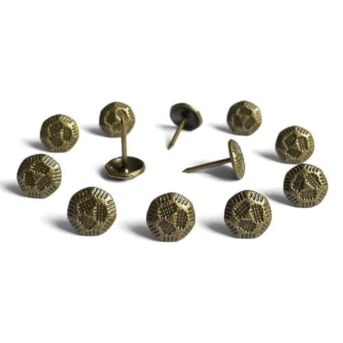 200PCS D11mm/0.43" Upholstery Tacks Decorative Thumbtacks(Brass Turtle) - color: Ld1117200p-c
