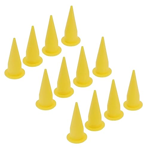 Caulking Nozzle for Caulking Gun, Reusable Caulk Nozzle Applicator, Durable Epoxy Piston Caulk, Replacement Extension Tool Supplies Applied in the Construction (yellow-12Pack)…