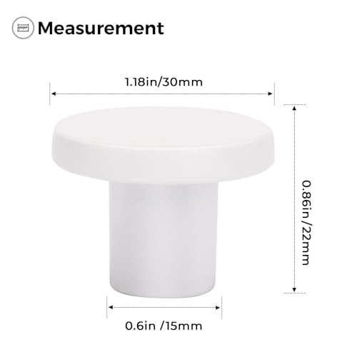 Ravinte Cabinet Knobs, 10 Pack White Dresser Drawer Pulls, 1-1/5 Inch - color: White