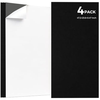 TO-TH Acoustic Wall Panels Self-Adhesive Sound Proof Panel 4 Pack, Black - color: Black, size: 4 Pack