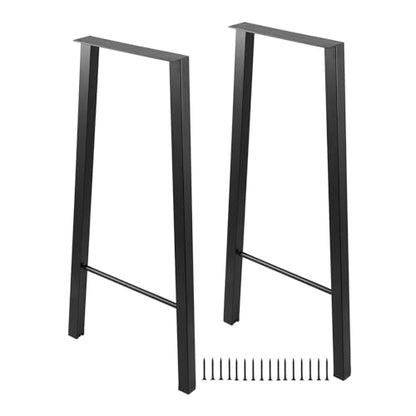 ALLCOS Bar Table Legs 40 Inch Metal Dining Table Legs Heavy Duty Metal Desk Legs Coffee Table Legs, Black, Set of 2 - size: 40 Inch