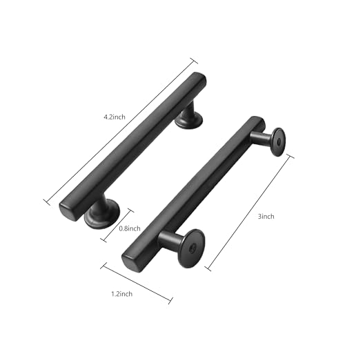 khtumeware 10 Pack 3 Inch(76mm) Matte Black Cabinet Pulls Kitchen Solid Heavy Duty Cabinet Pulls Kitchen Cabinet Hardware for Cupboard Drawer Handles Dresser Pulls - color: Matte Black, size: 3"(76mm) Hole Center