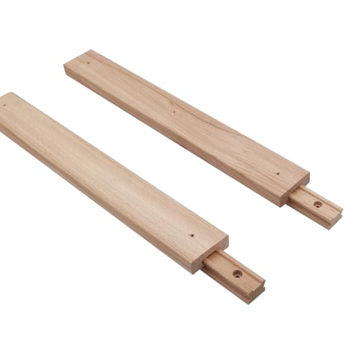 Wooden Drawer Slides 16 Inches Classic Wood Center Guide Track with Slide Glides (1 pcs) - size: 1 Piece