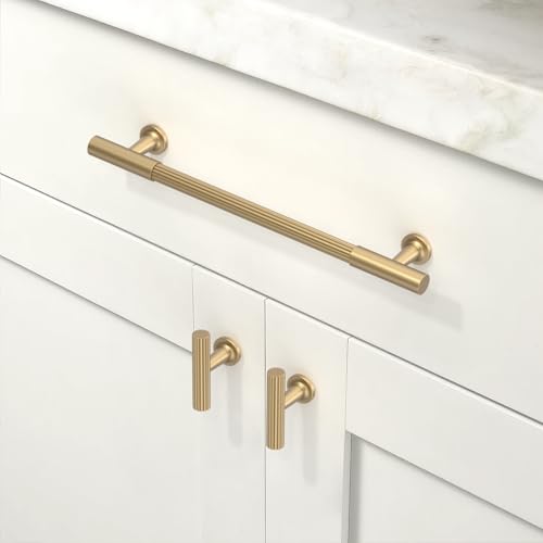10 Pack Champagne Bronze Cabinet Pulls 6 Inch(152mm) Kitchen Cabinet Handles Cabinet Hardware for Drawer Pulls - color: Champagne Bronze, size: 6" Hole Center