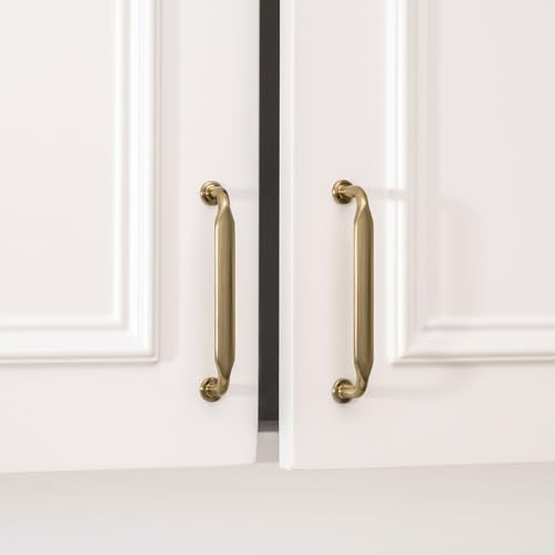 Goldenwarm 10 Pack 3-3/4 Inch Champagne Bronze Cabinet Pulls Solid Handles - color: Champagne Bronze, size: 3-3/4 Inch Hole Center