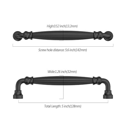 10 Pack 5 Inch Matte Black Cabinet Pulls, Kitchen Hardware - color: Matte Black, size: 5" Hole Center
