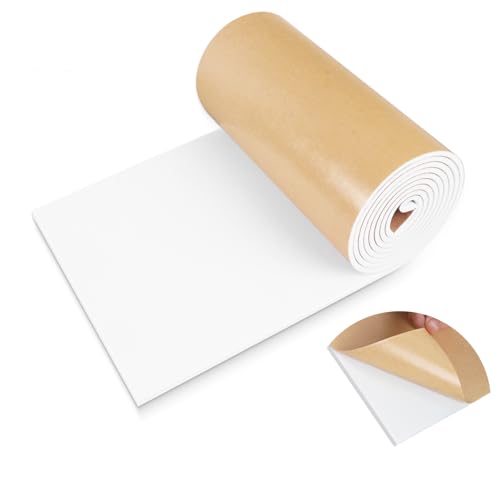 LSGCQ Sponge Neoprene Foam Padding Self Adhesive Foam Sheets, White - color: White, size: 12" Wide x 1/4" Thick x 59" Long
