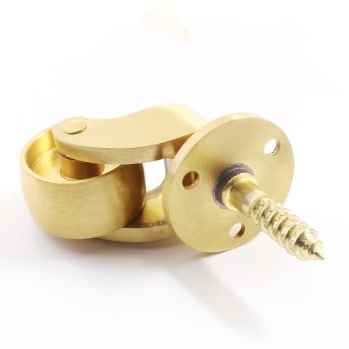 Luomorgo 4 Pcs Universal Stem Casters Brass Heavy Duty Swivel Wheels