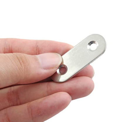 30Pcs Stainless Steel Straight Brace 40mm/1.6" Metal Joining Plates Heavy Duty Flat Mending Bracket Connector - size: 40mm/1.6",30 Pcs