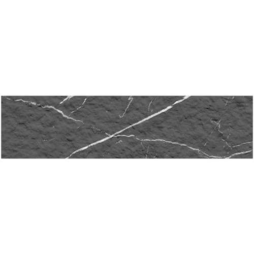 40-Sheet Flexible Stone Peel and Stick Backsplash Tile, 3" x 11.8" Black Marquina MCM Modified Clay Material Wall Covering, Subway Texture Self-Adhesive Wall Tiles for Kitchen Bathroom Fireplace - color: Black Marquina