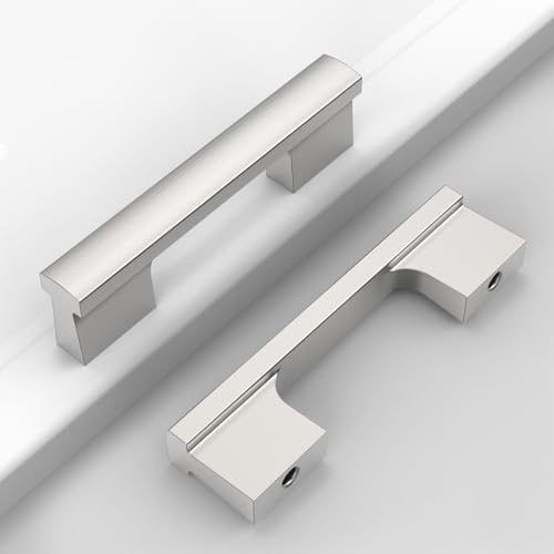 12 Pack Brushed Satin Nickel 3 Inch(76mm) Hole Center Kitchen Cabinet Handles Cabinet Pulls Kitchen Drawer Pulls Hardware for Cupboard Dresser Handles Bathroom - color: Brushed Satin Nickel, size: 3 Inch Hole Center