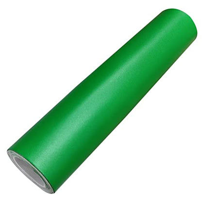 HYANG Smooth Solid Color Green Faux Leather Sheets 1 Rolls 12"X53" (30cmX135cm),Faux Leather is Great for, Bows,Earrings Handmade DIY Craft Projects Making - color: Green