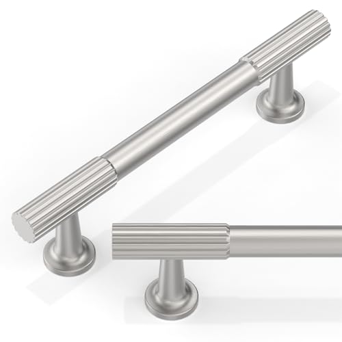 10 Pack Brushed Satin Nickel Cabinet Pulls 3.75 Inch(96mm) Kitchen Cabinet Handles Cabinet Hardware for Drawer Pulls - color: Brushed Satin Nickel, size: 3.75" Hole Center