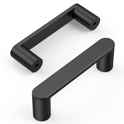 Amerdeco 10 Pack ZH0005MB Matte Black Cabinet Pulls 3" - color: Matte Black, size: 3" hole center