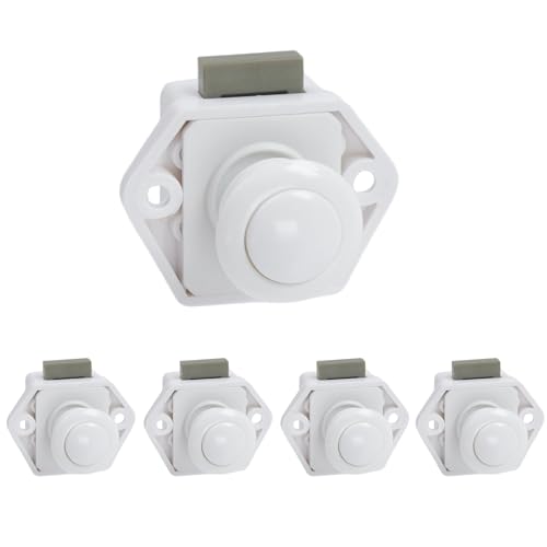 Push Button Latch Cupboard,5200-W 5Set White