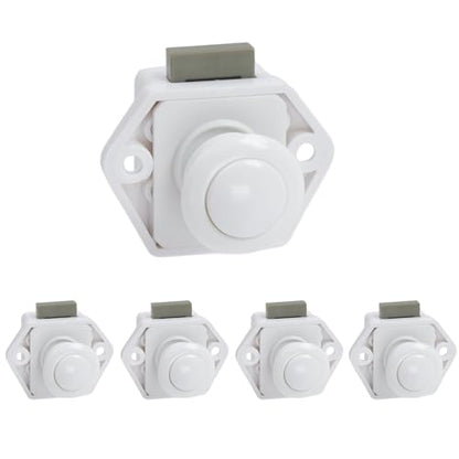 Push Button Latch Cupboard,5200-W 5Set White