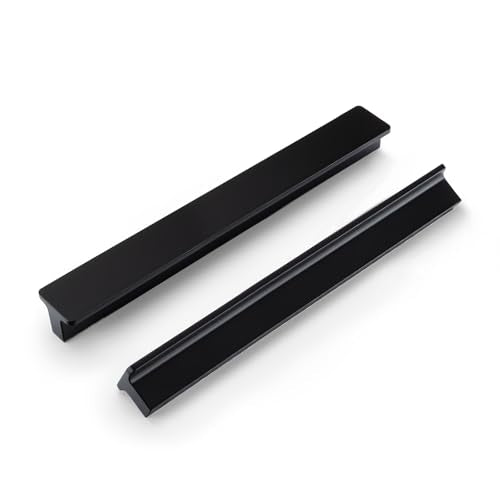 Goldenwarm 10 Pack 6-5/16" Black Cabinet Handles Matte Black Drawer Pulls - color: Black, size: 6-5/16in Hole Centers