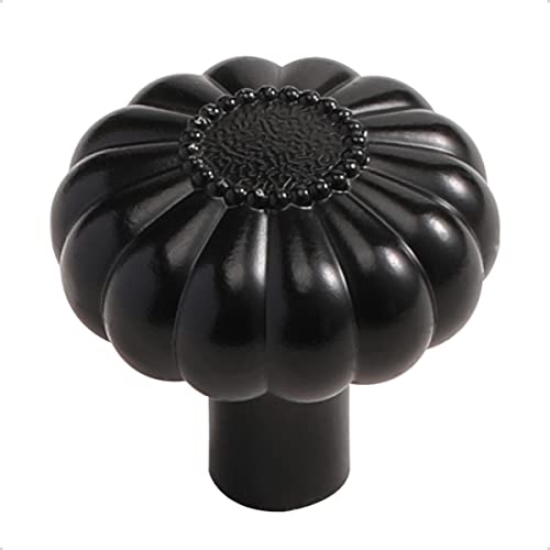 JIASENABO Black Cabinet Knobs 5 Pack Matte Black Drawer Pulls Kitchen Cupboard Bathroom Dresser Cabinet Hardware Handles Zinc Alloy - color: Black, size: Knob