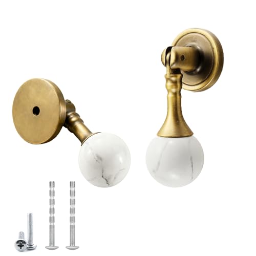 Antique Brass Cabinet Pulls: Vintage Retro Hardware for Drawers - color: White, style: Pendant