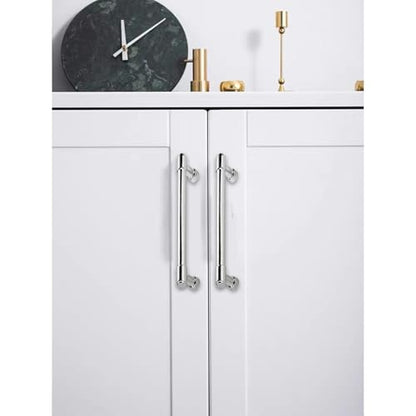 10 Pack Polished Chrome Cabinet Pulls,4 Inch(102mm) Hole Centers Cabinet Handles Kitchen Hardware for Cabinets and Drawer - color: Polished Chrome, size: 4"(102mm) hole center