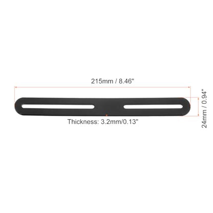 uxcell 2Pcs Adjustable Flat Mending Plate Support with Slot, 8.46 x 0.94 Inch Stainless Steel Slotted Straight Brace Brackets for Wooden Furniture, Black - size: 8.46 x 0.94 Inch