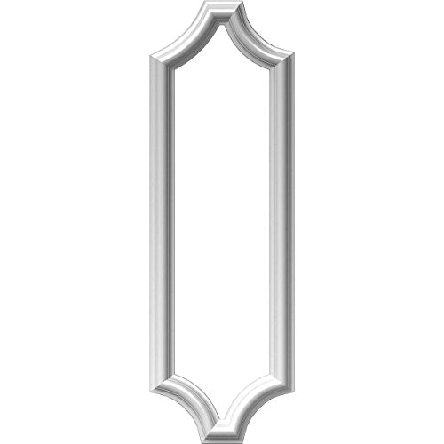 Ekena Millwork PNL08X28AS-02 8"W x 28"H x 1/2"P Ashford Molded Scalloped Wainscot Wall Panel - size: 8-in. W x 28-in. H