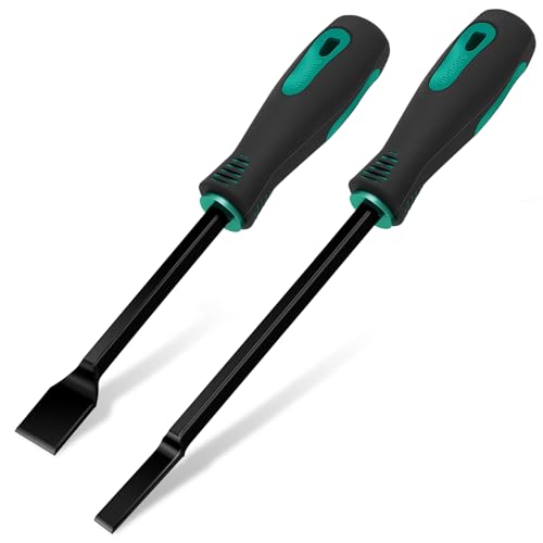 Gasket Scraper Tool, High Hardness Chrome Vanadium Steel with Non-slip Rubber Handle, 1" & 2/5" Blades,Gasket Scraper for Removing Gaskets,Rust,Paint,Varnish,Scraper Set for Metal Surface Prep - 2 PCS - size: 1" & 2/5"
