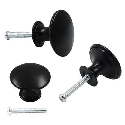 16Pcs 1.16 Inch Antique Black Kitchen Cabinet Knobs - color: Black, size: 16 Pcs