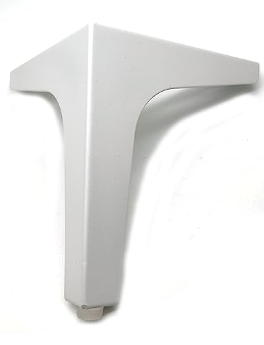 6 inch Metal Furniture Legs, White Metal Legs Triangle Sofa Legs Iron Feet Replacement for Couch,Sofa,Dresser,Cabinet,Bed,Chair,Cupboard,Set of 4 (6" Height,White) - color: White, size: 6"/15cm