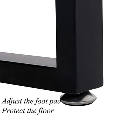 DR.IRON Metal Black Table Legs 28''H*24''W, Heavy Duty Desk Legs, Set of 2